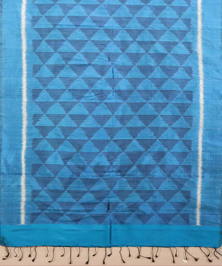 Bright navy blue bright navy blue silk handloom sambalpuri stole