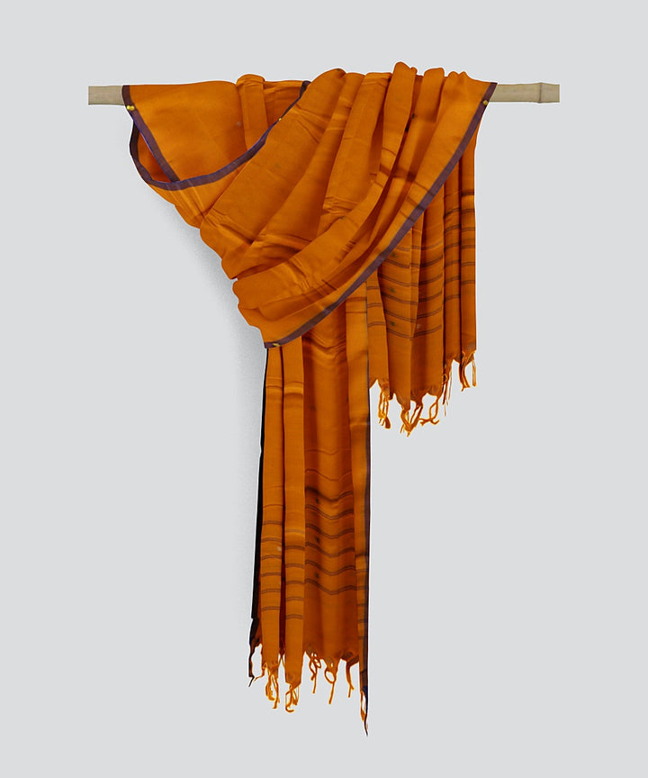 Yellow Blue Handloom Cotton Bomkai Dupatta