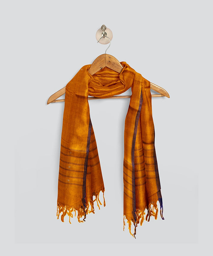Yellow Blue Handloom Cotton Bomkai Dupatta
