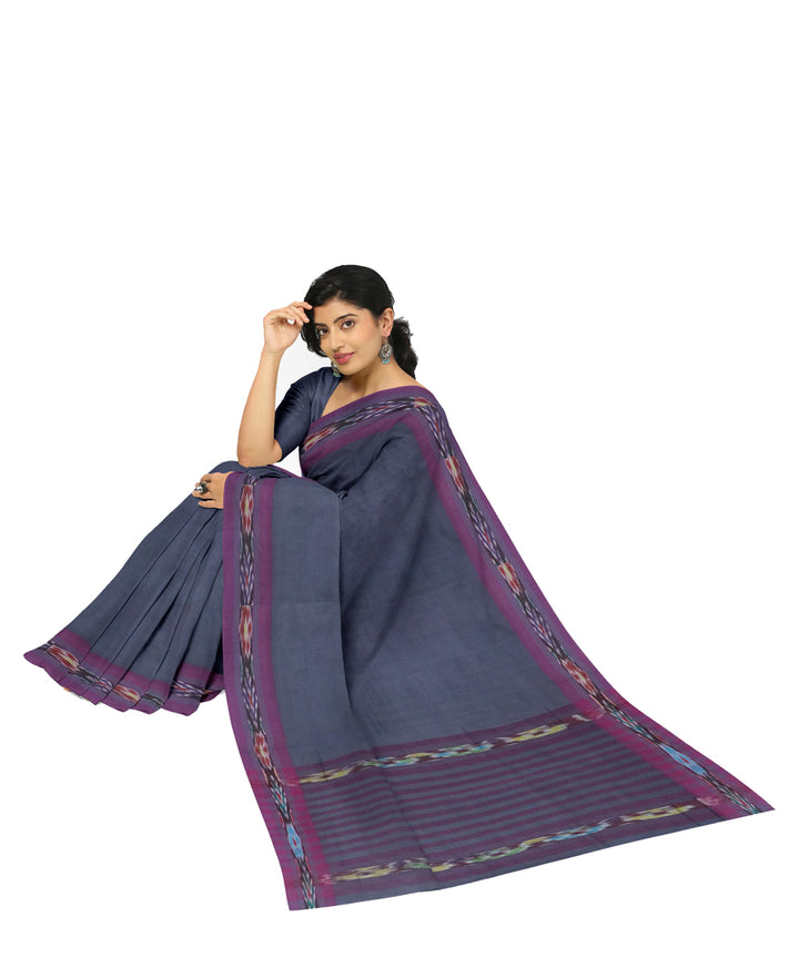 Violet purple cotton handwoven dulla saree