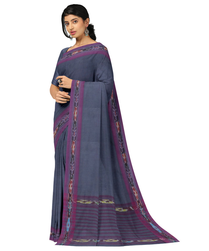 Violet purple cotton handwoven dulla saree