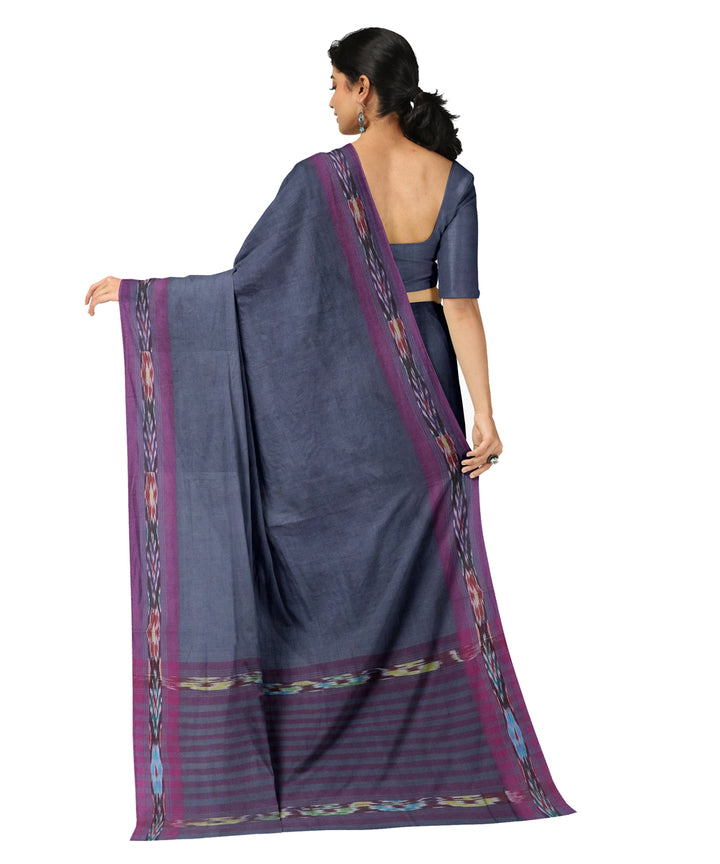 Violet purple cotton handwoven dulla saree