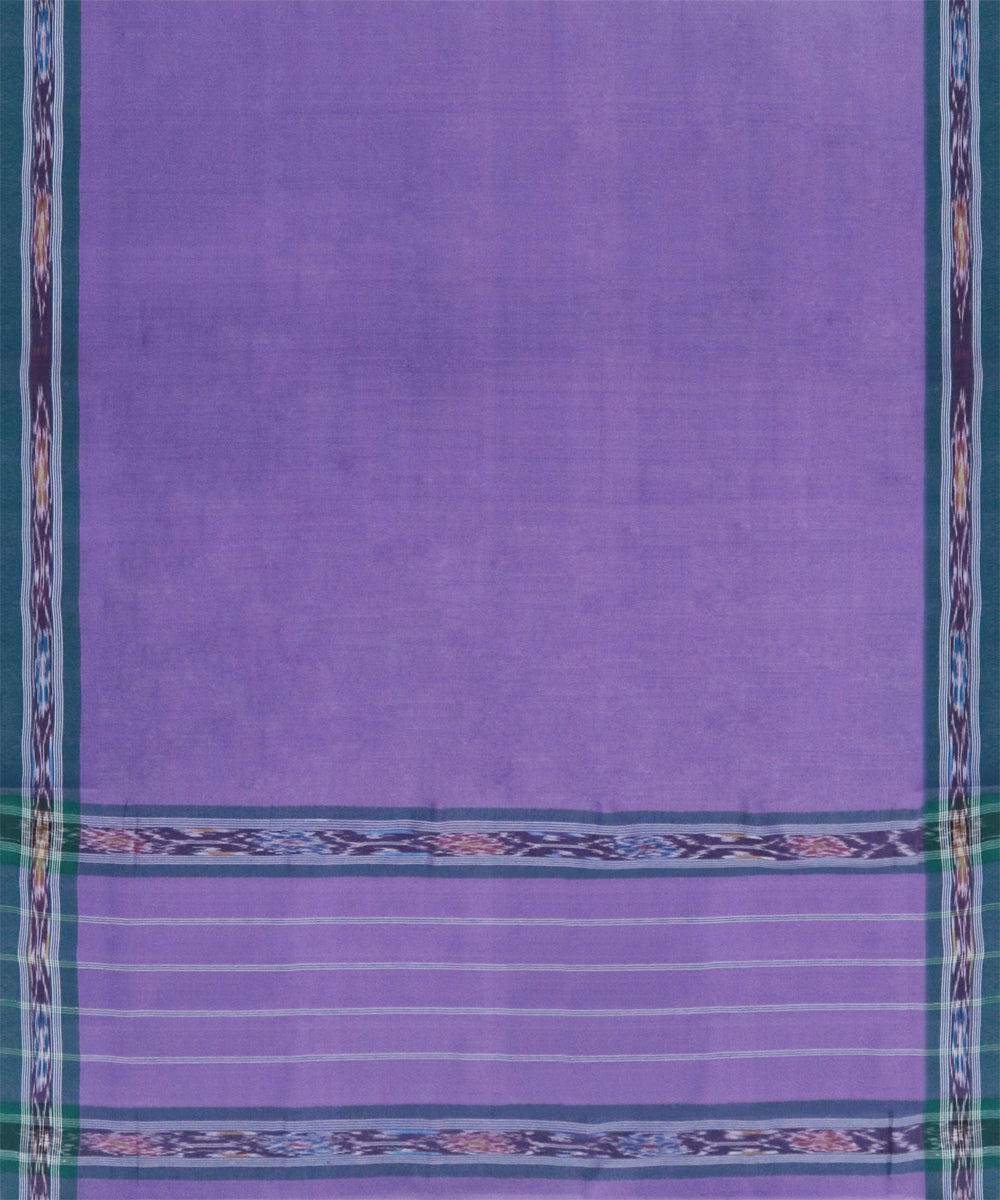Violet blue cotton handwoven dulla saree