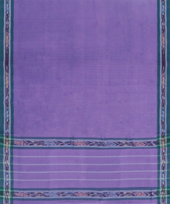 Violet blue cotton handwoven dulla saree