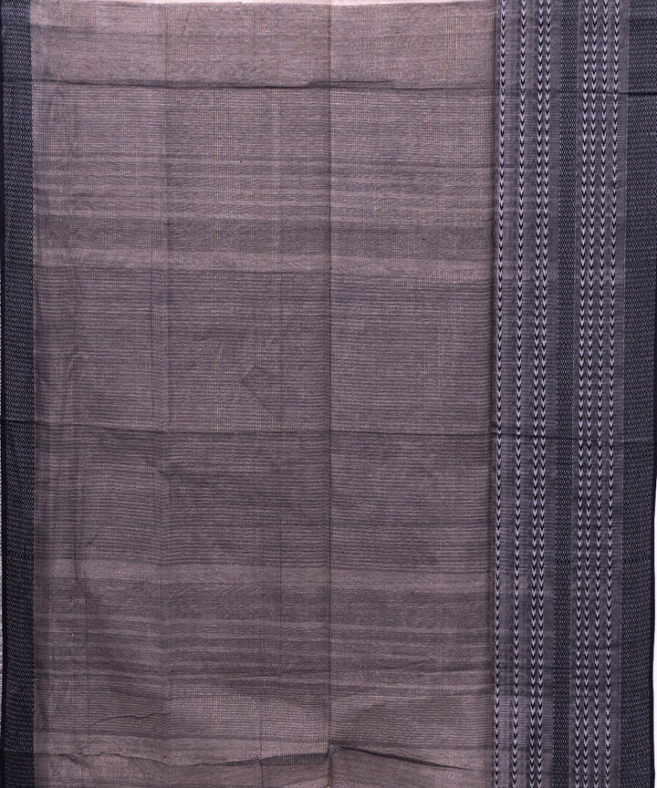 White black handwoven maheshwari cotton silk saree