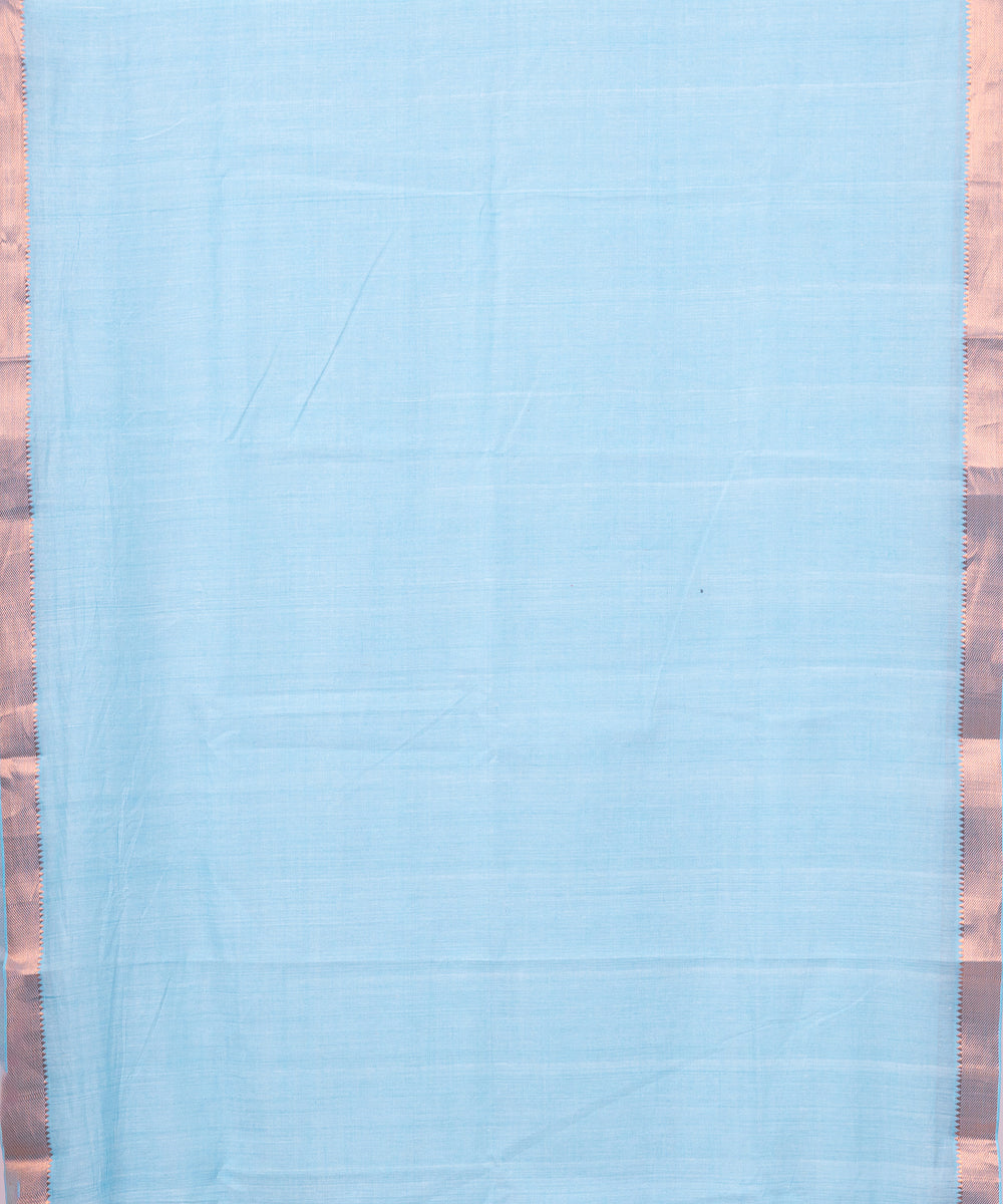 Sky blue handwoven mangalagiri cotton saree