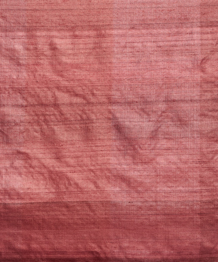 Coral blue tussar silk hand woven chhattisgarh kosa saree