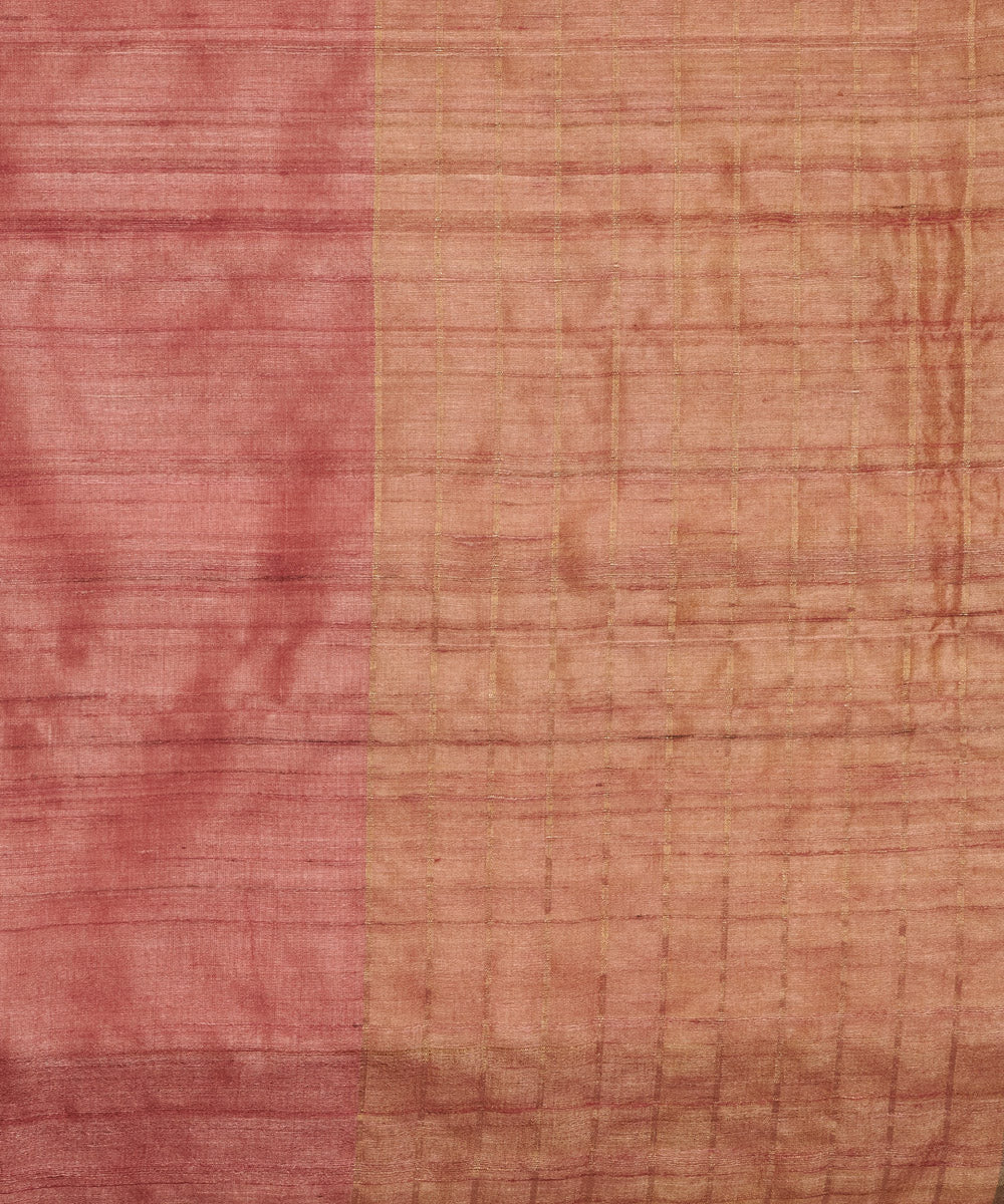 Yellow tussar silk handwoven chhattisgarh kosa saree