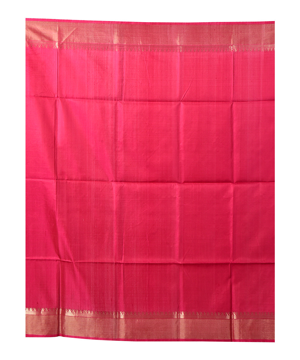 Dark green multicolor  handwoven silk saree