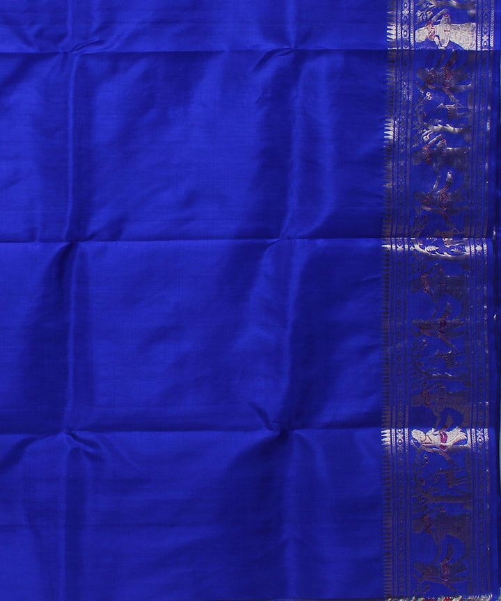 Royal blue handwoven baluchari silk saree