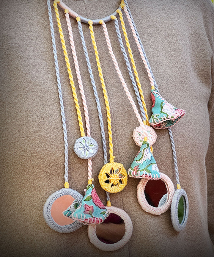 Yellow banjara cotton handmade necklace