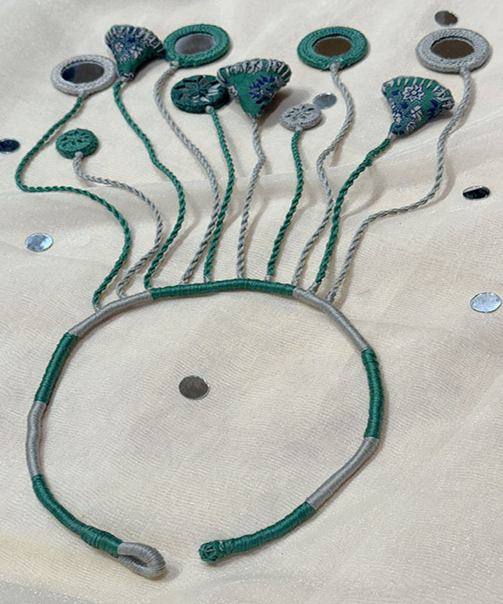 Dark green handmade banjara cotton necklace