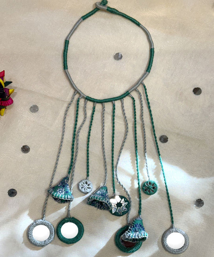 Dark green handmade banjara cotton necklace