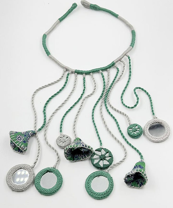 Dark green handmade banjara cotton necklace
