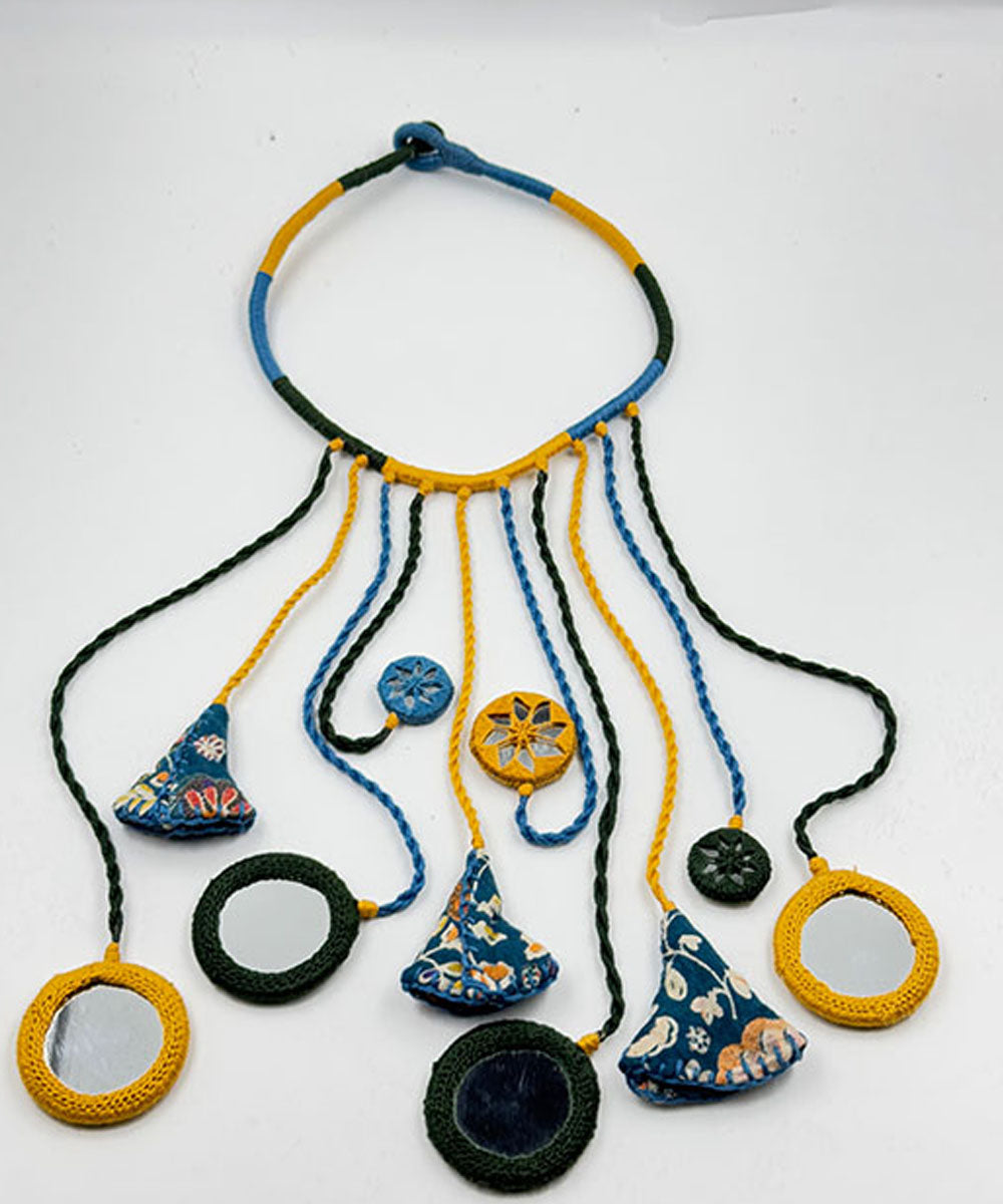 Yellow banjara handmade cotton necklace