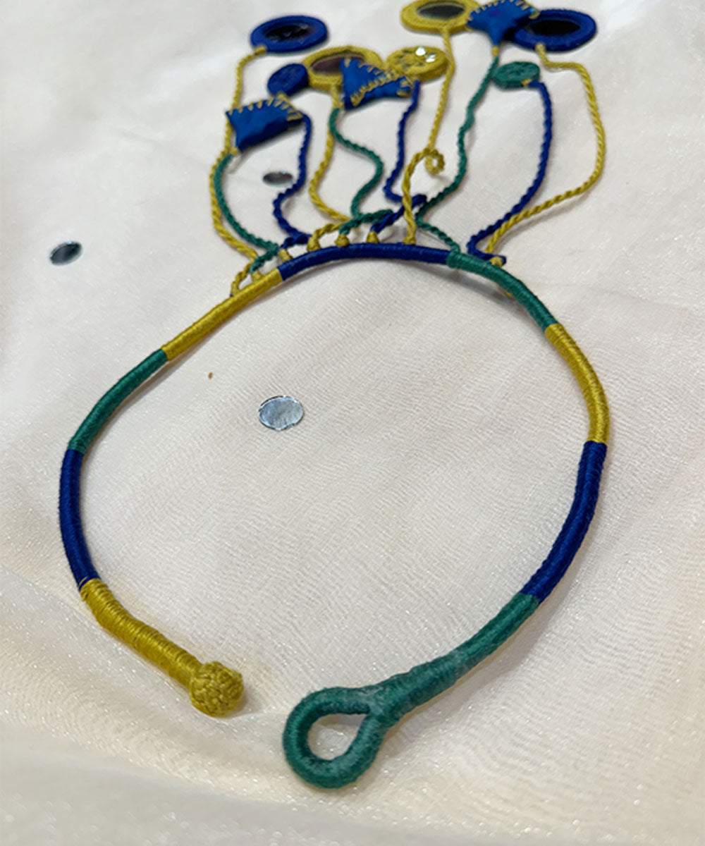 Yellow banjara handmade cotton necklace