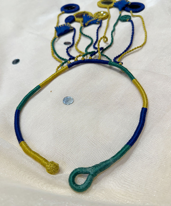 Yellow banjara handmade cotton necklace