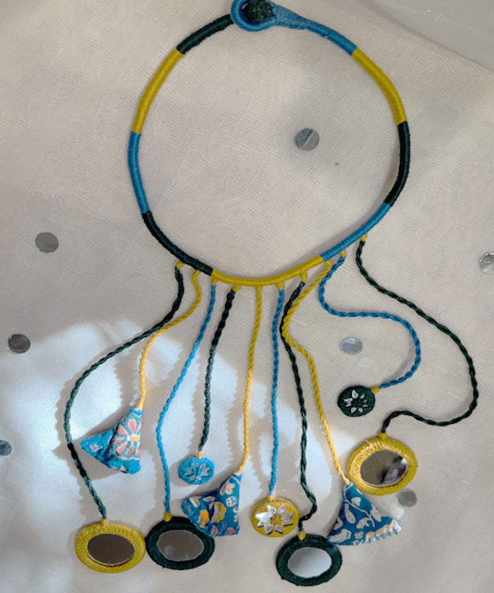 Yellow banjara handmade cotton necklace