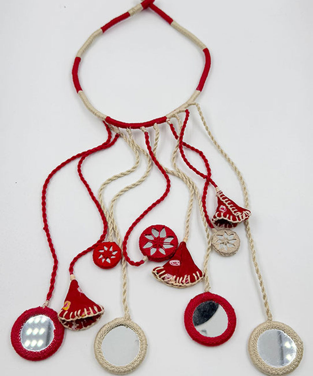 Red handmade banjara cotton necklace