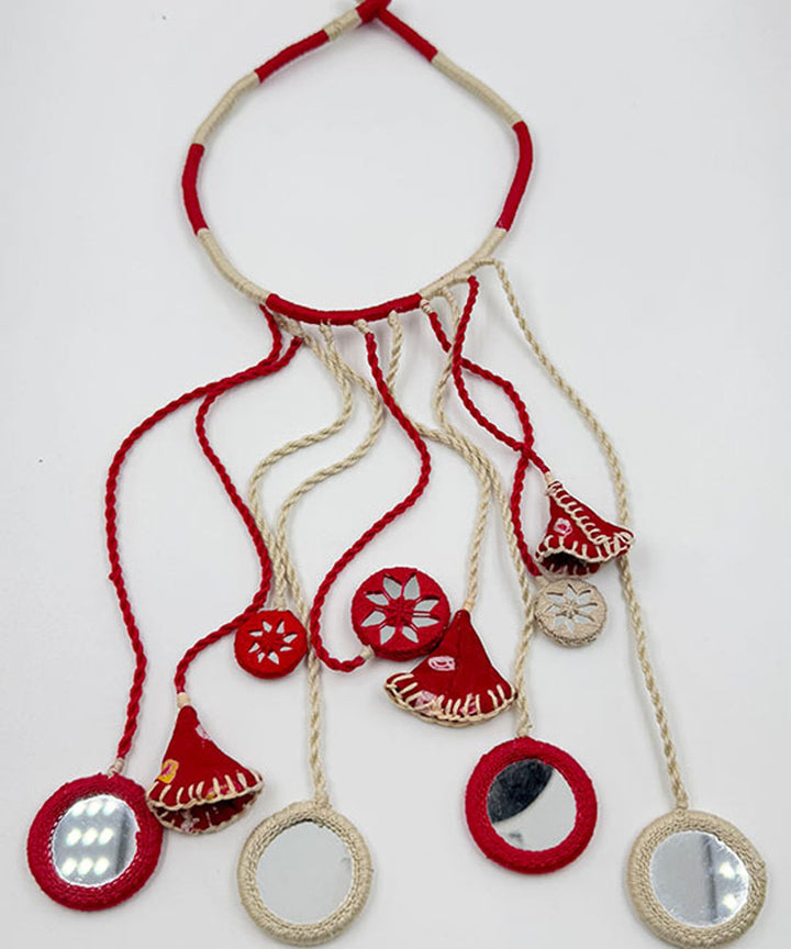 Red handmade banjara cotton necklace