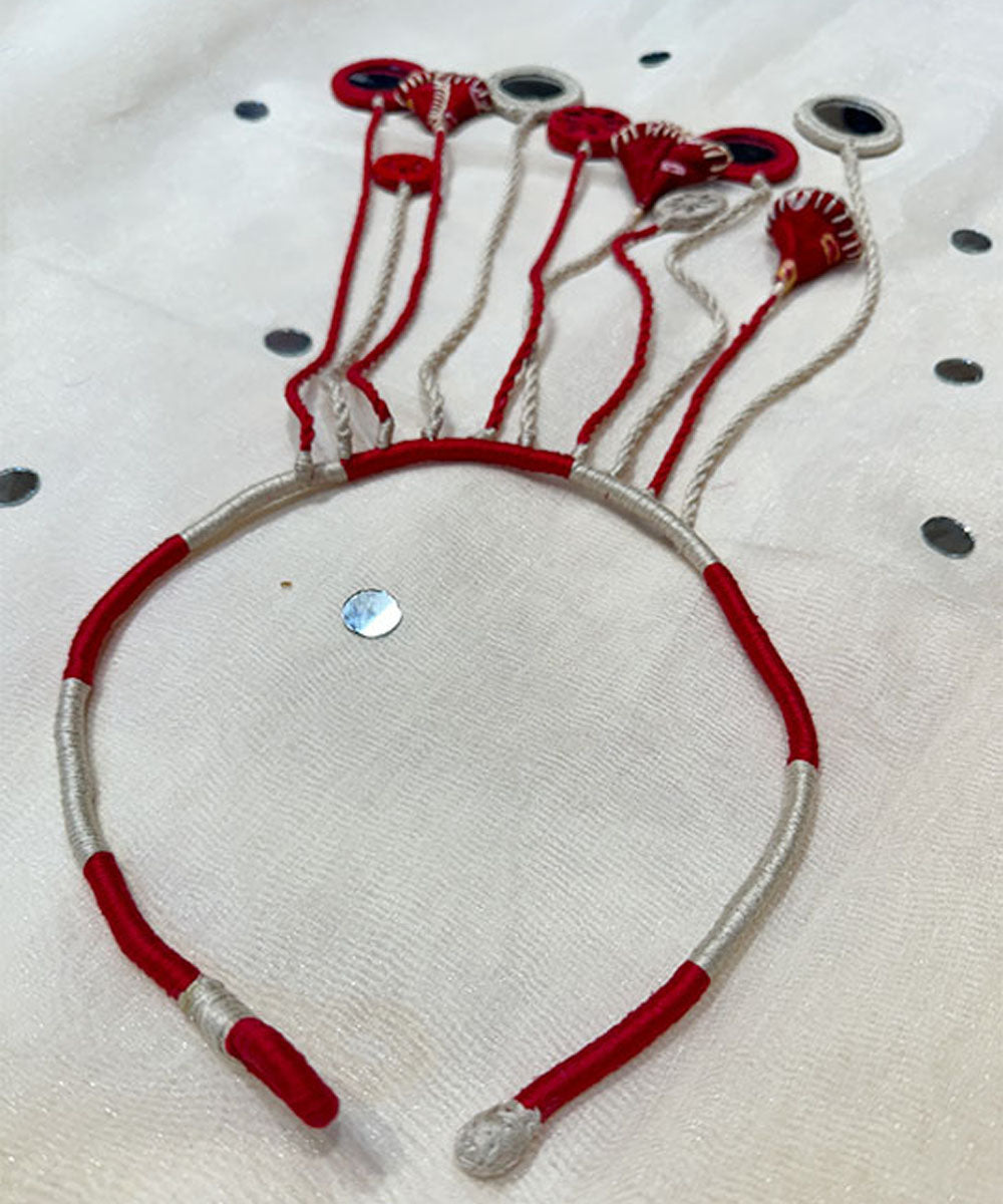 Red handmade banjara cotton necklace
