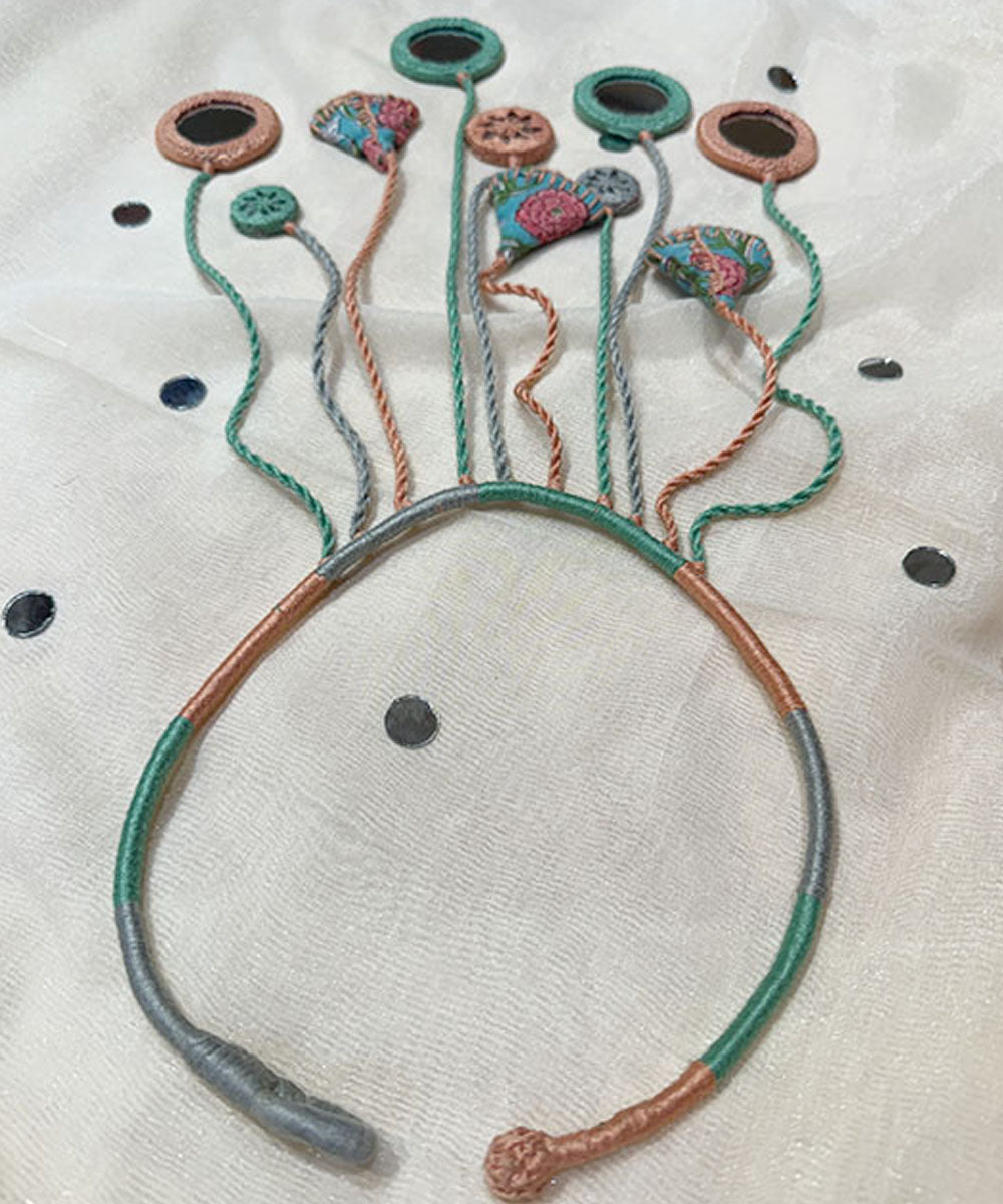 Sky blue banjara cotton handmade necklace