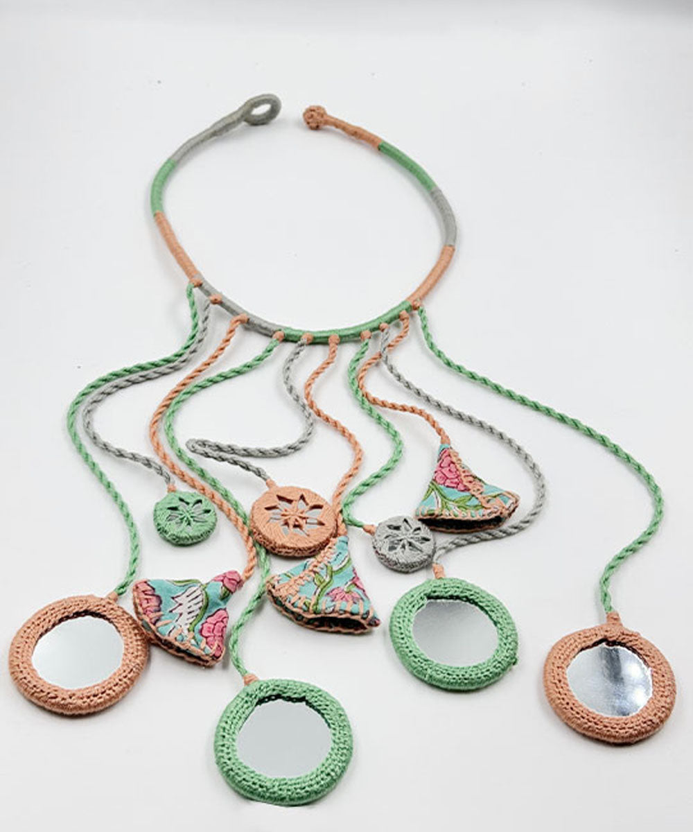 Sky blue banjara cotton handmade necklace