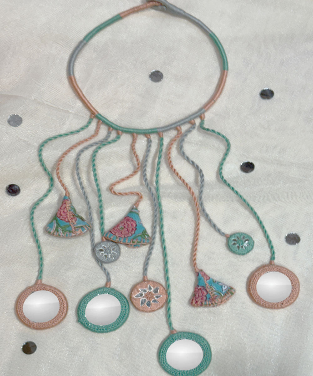 Sky blue banjara cotton handmade necklace