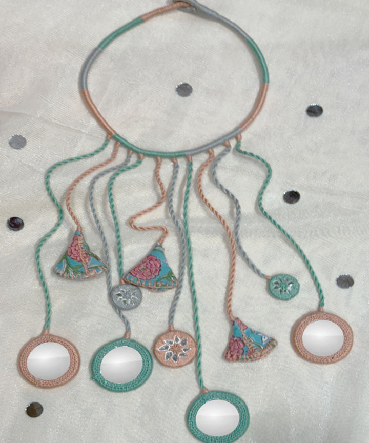 Sky blue banjara cotton handmade necklace