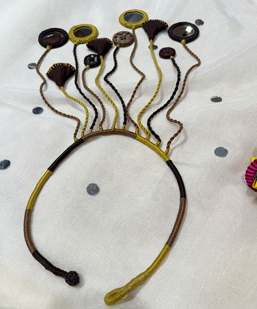 Yellow banjara handcrafted cotton necklace
