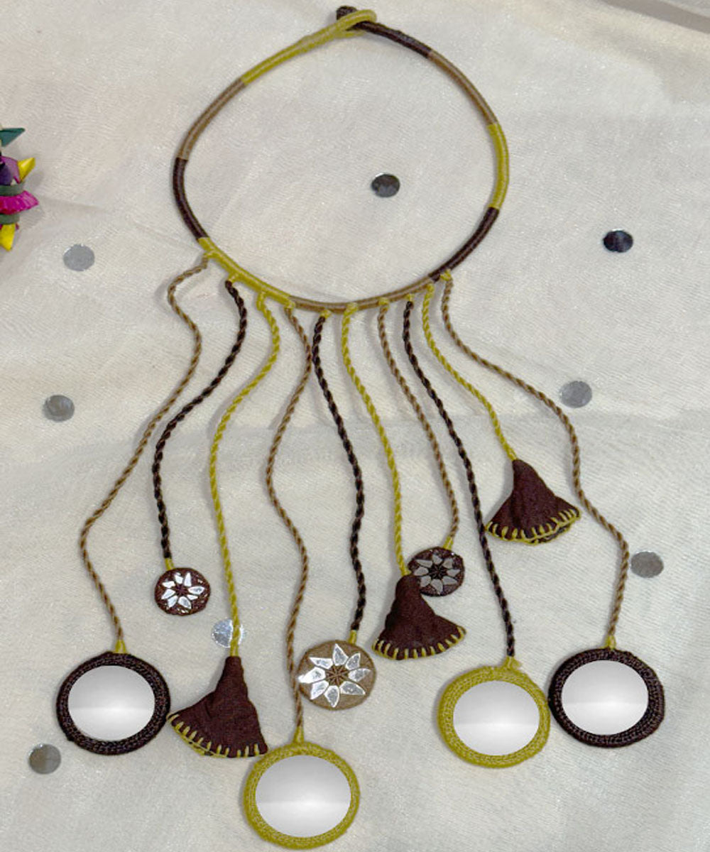 Yellow banjara handcrafted cotton necklace