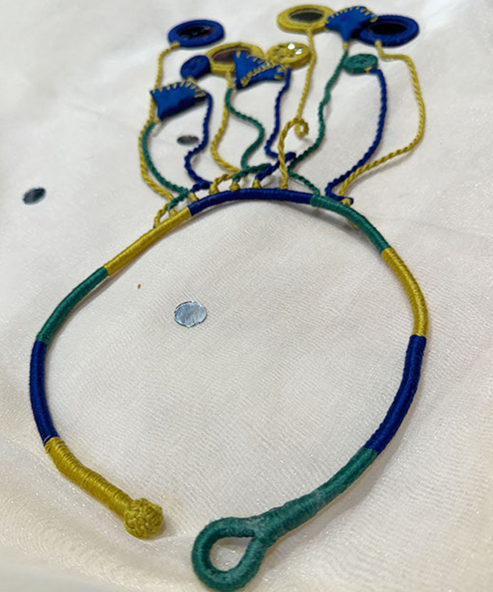 Yellow handmade banjara cotton necklace