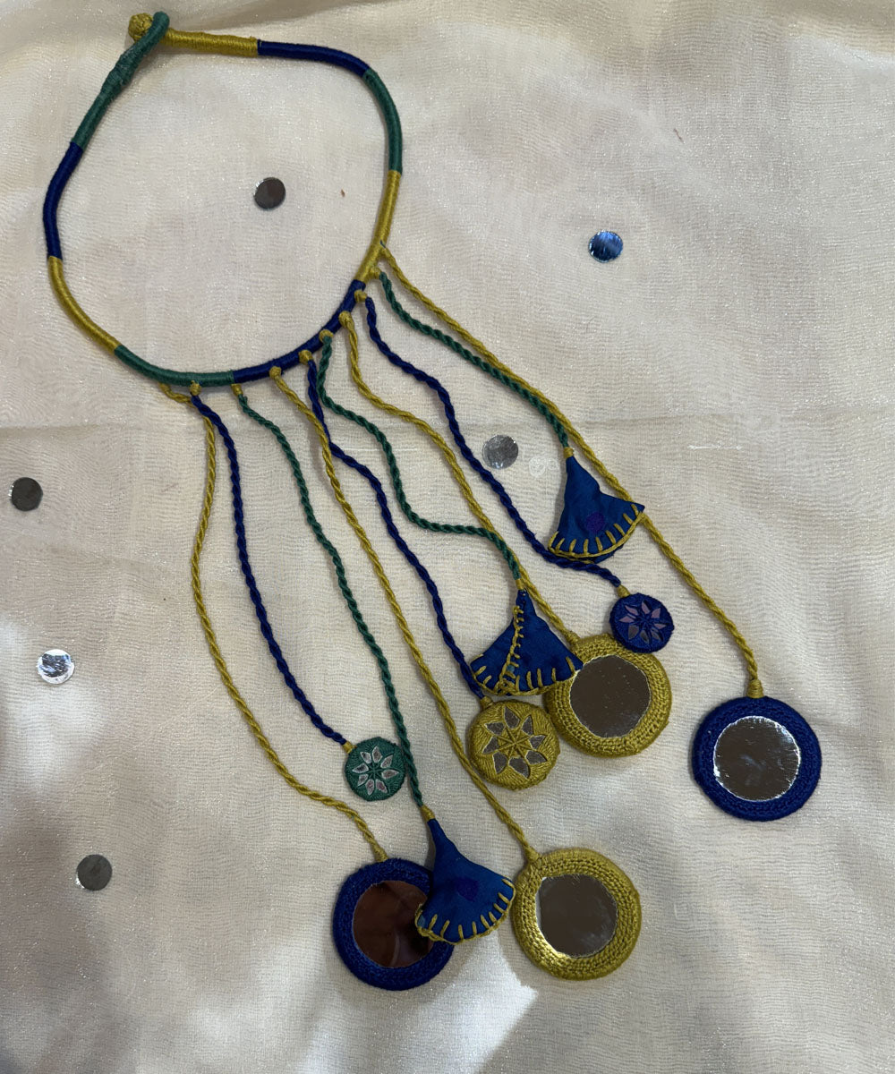 Yellow handmade banjara cotton necklace