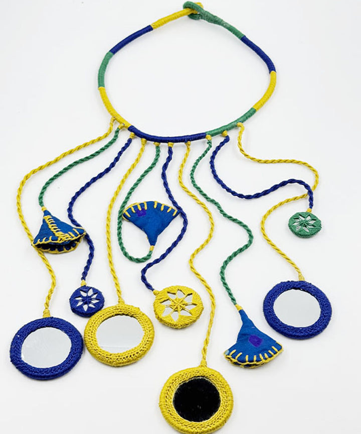 Yellow handmade banjara cotton necklace