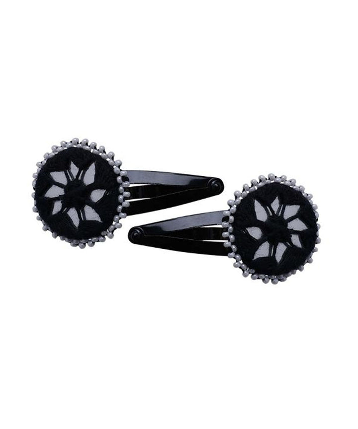 Black handmade banjara cotton tic tac pins