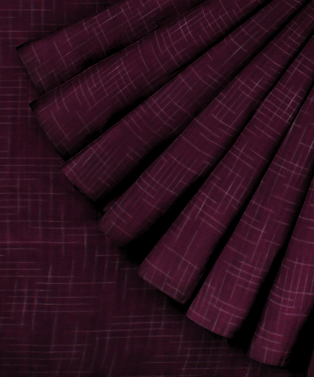 Purple handloom cotton bengal saree