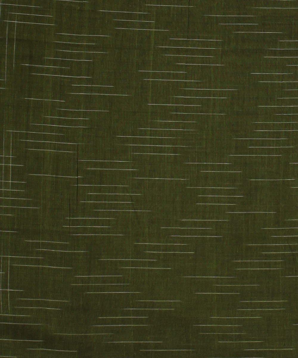 Olive green cotton handloom bengal saree