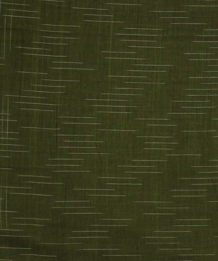 Olive green cotton handloom bengal saree