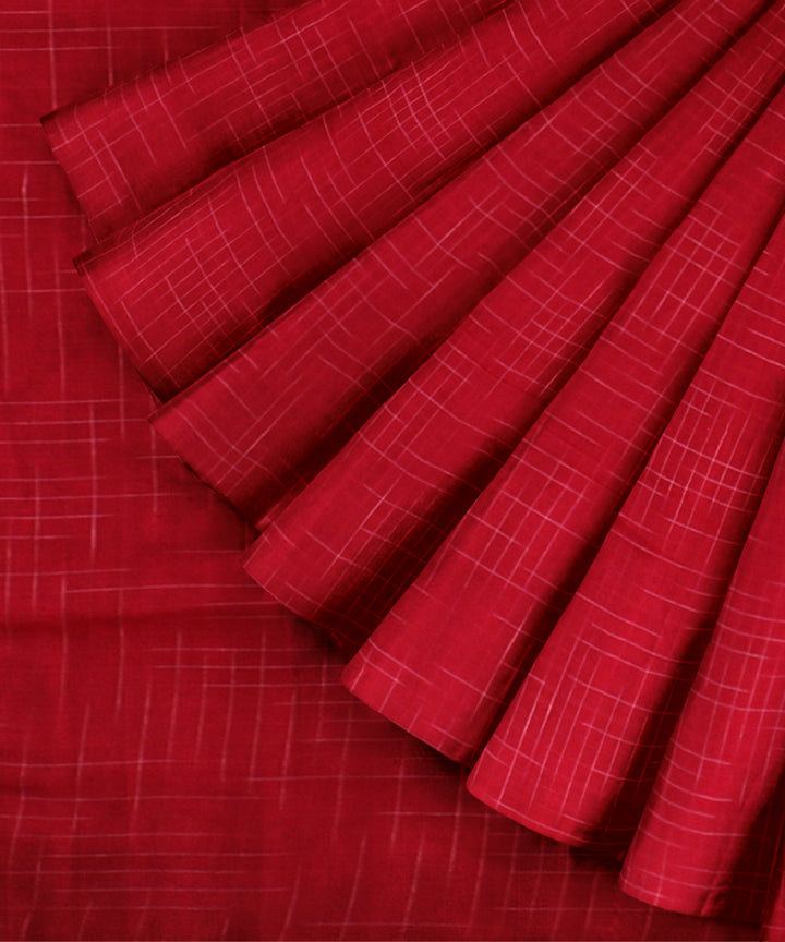 Red bengal handloom cotton saree