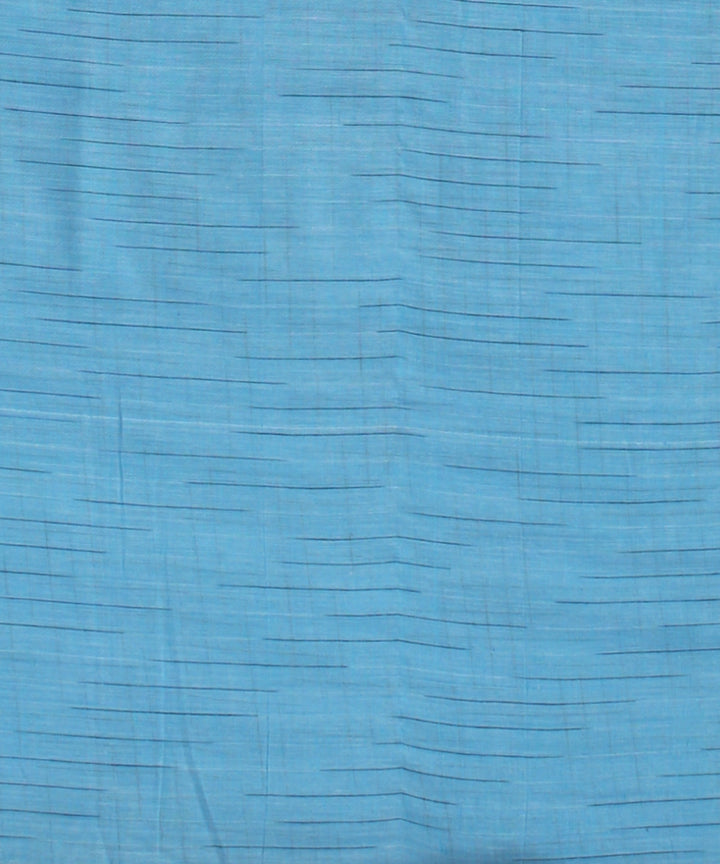 Cyan blue bengal handloom cotton saree