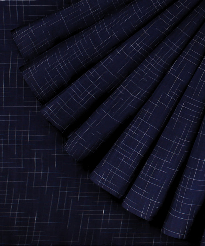 Navy blue handloom bengal cotton saree