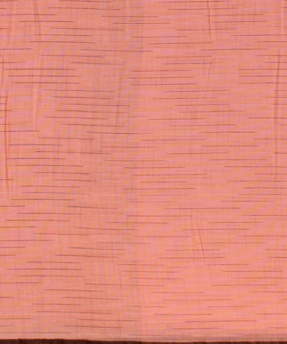 Peach handloom bengal cotton saree