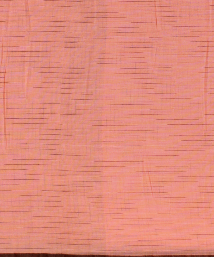 Peach handloom bengal cotton saree