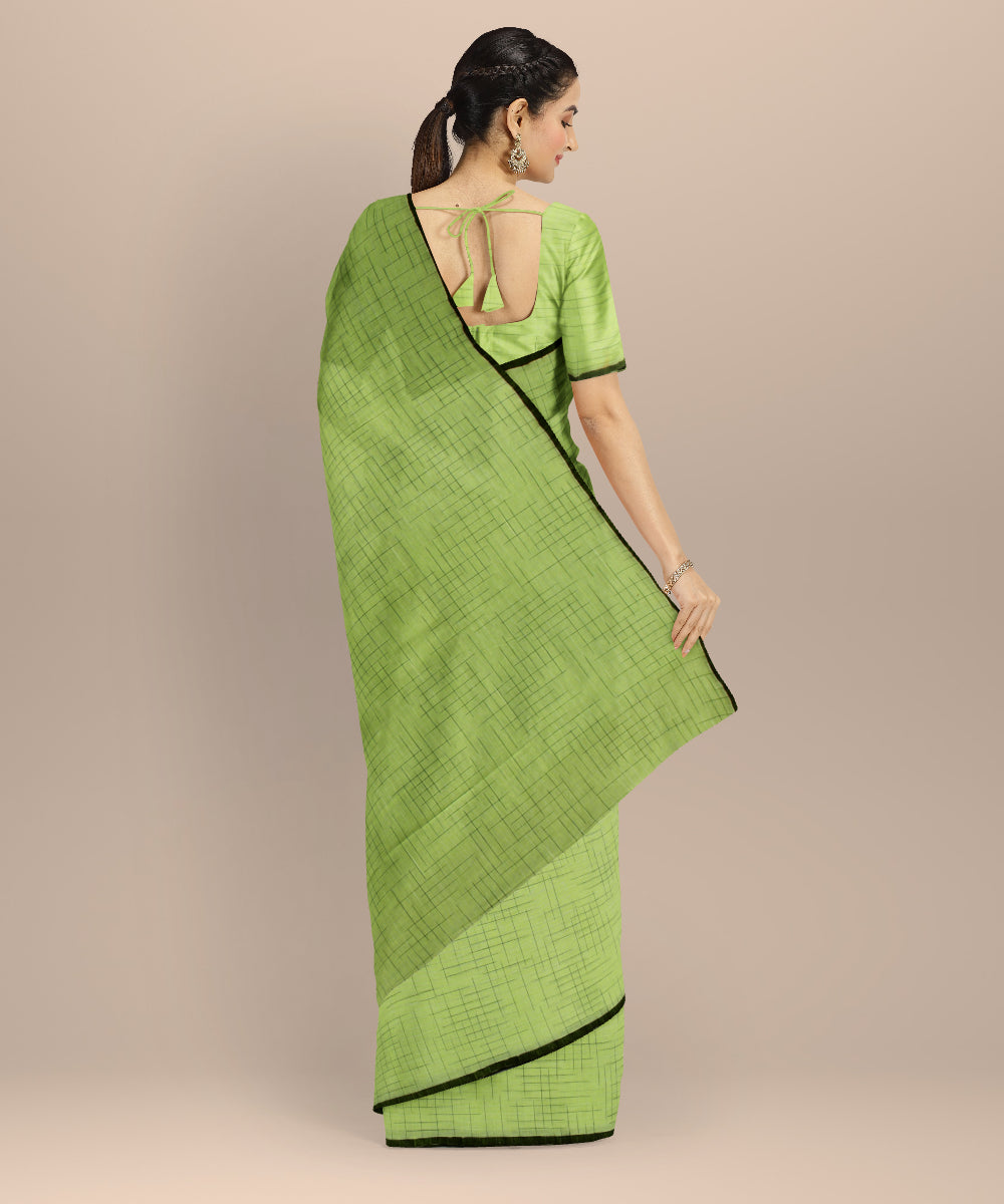 Light green handloom bengal cotton saree