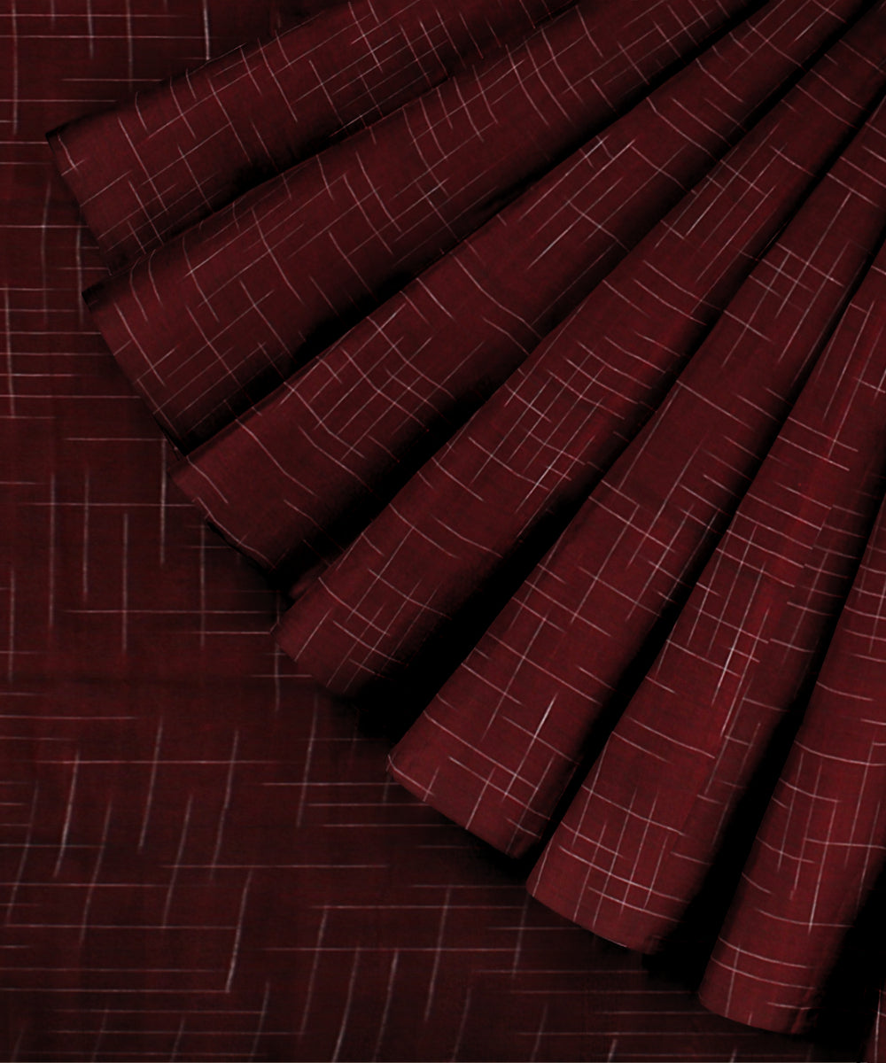 Maroon handloom bengal cotton saree