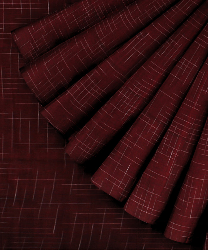 Maroon handloom bengal cotton saree