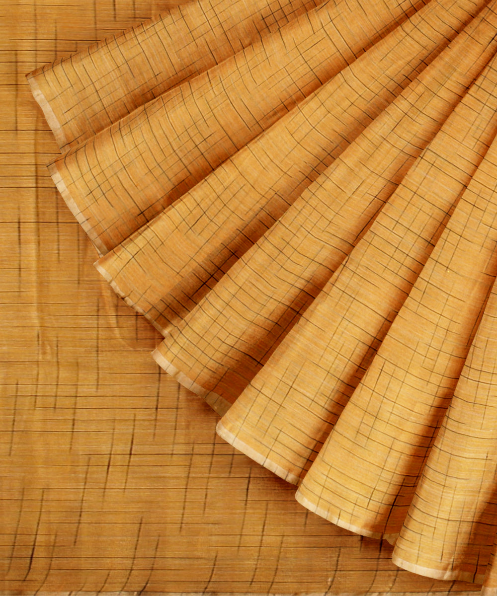 Light yellowhandloom bengal cotton saree