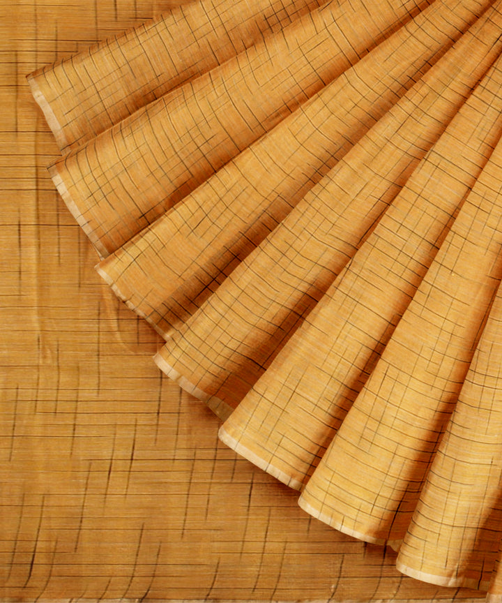 Light yellowhandloom bengal cotton saree