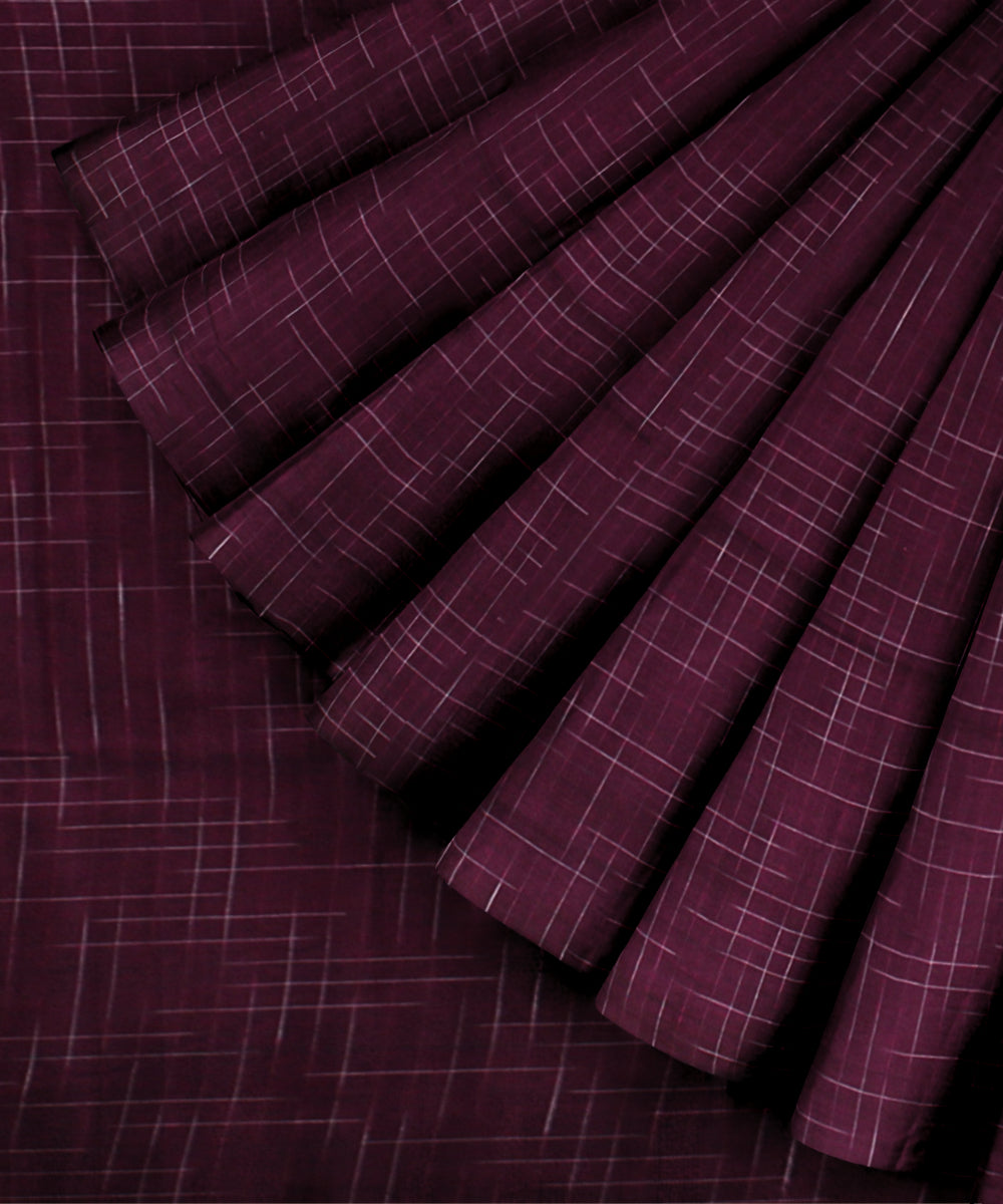 Purple handloom bengal cotton saree