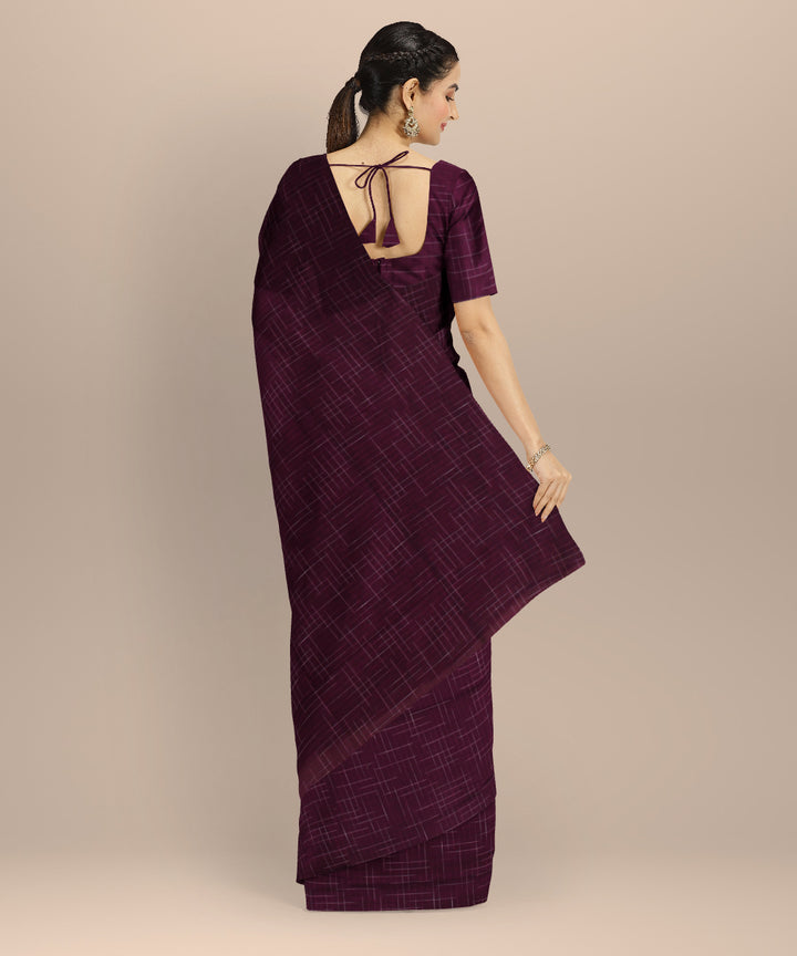 Purple handloom bengal cotton saree